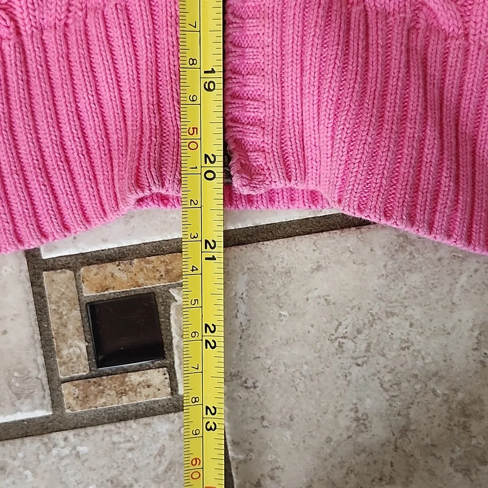 Lilly Pultizer Hot Pink Cable Knit Zip Up Hoodie Small - Picture 13 of 15